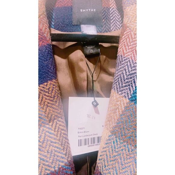 smythe birkin wool blazer peri lumberjack check US2 - Picture 10 of 12